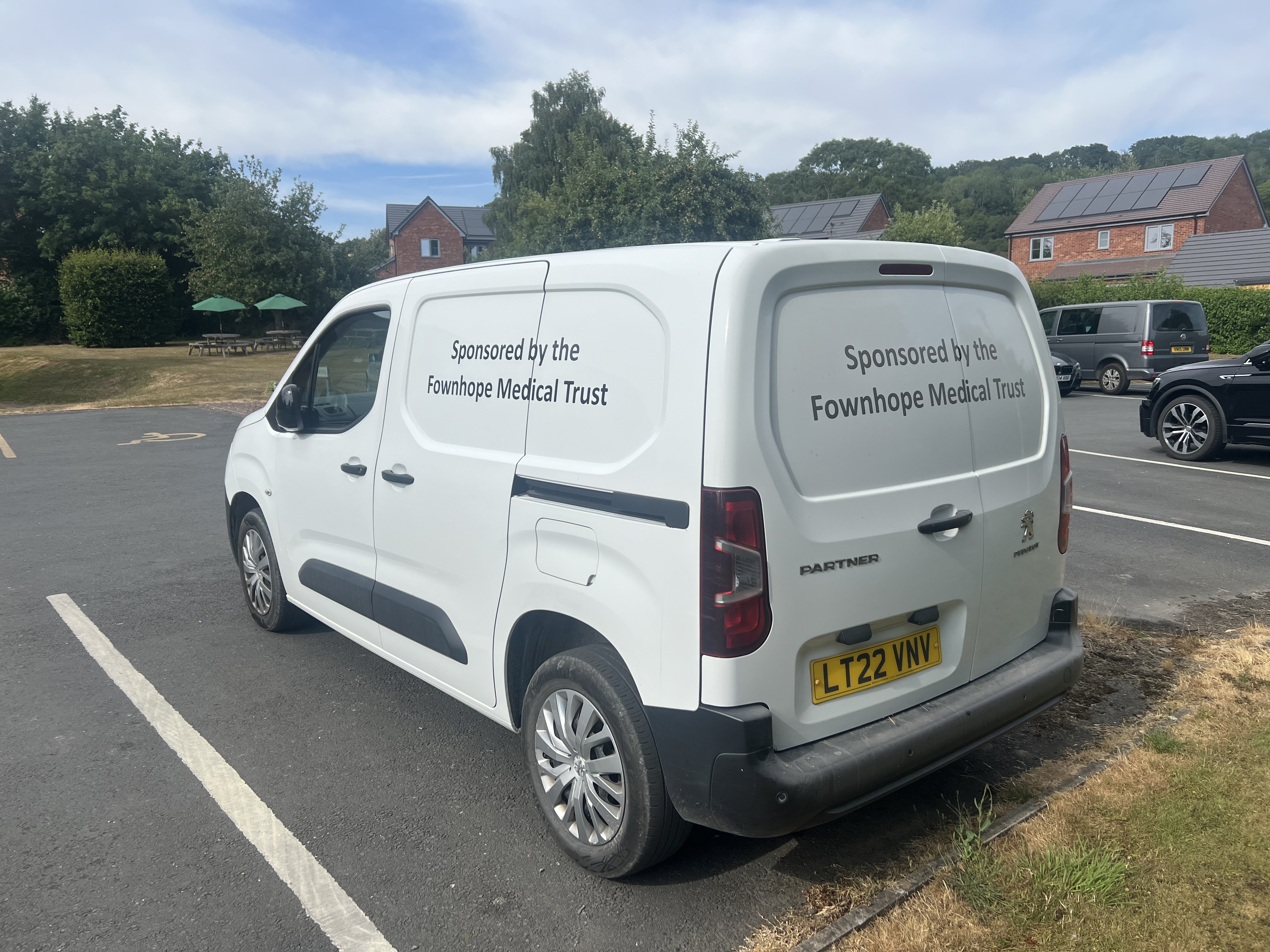 The Trust-funded dispensary delivery van outside Fownhope Medical Centre